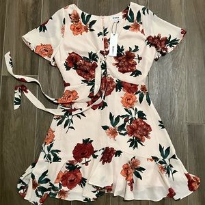 floral mini dress size 2